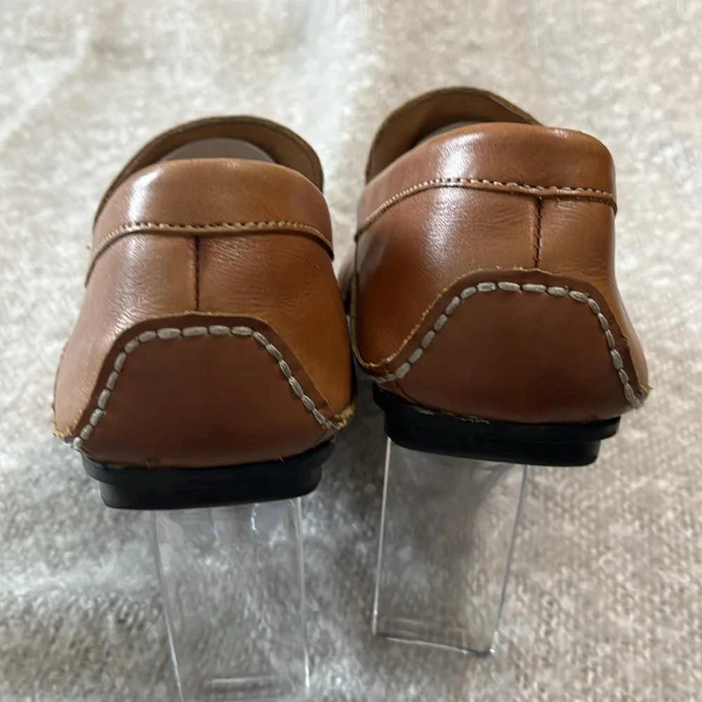 Varese Casual Max Brown Leather‎ Slip on Loafers Driving Shoes Size 10